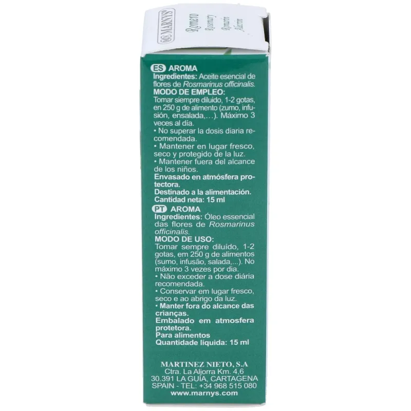 Romero oleo essencial alimentario 15ml. | Farmacia Barata