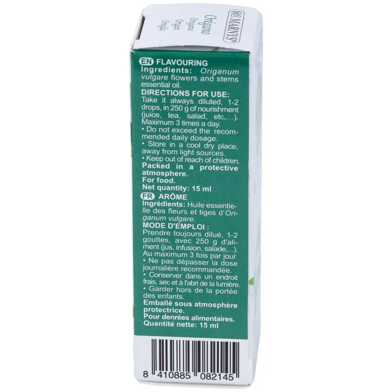 Marnys aceite esencial alimentario de oregano estuche 15 | Farmacia Barata
