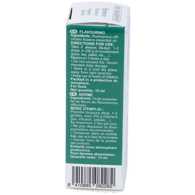 Romero oleo essencial alimentario 15ml. | Farmacia Barata