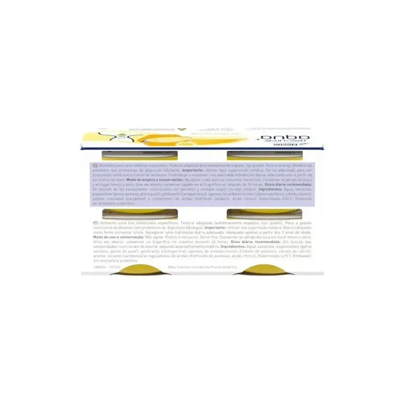 Resource aqua+ agua gelificada limón 4x125g | Farmacia Barata