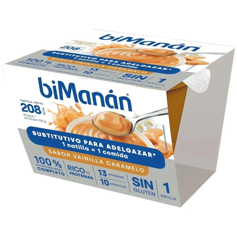Bimanán sustitutivo copa de vainilla caramelo 210g | Farmacia Barata