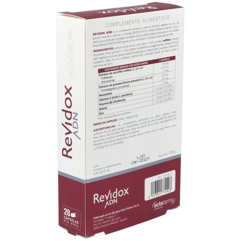 Revidox adn 28cap. | Farmacia Barata