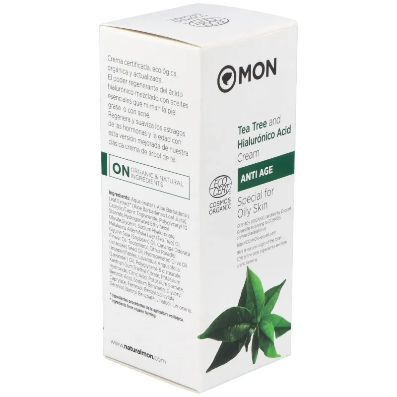 Crema facial arbol del te y ac. hialur. 50ml. bio | Farmacia Barata