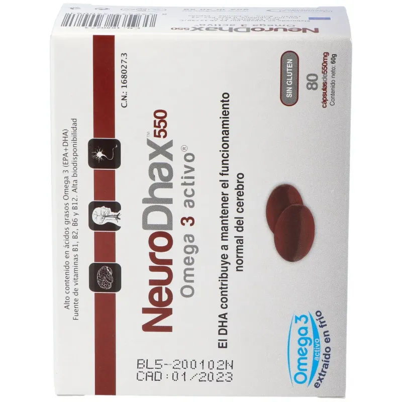 Epadhax neurodhax omega 550mg 80caps | Farmacia Barata