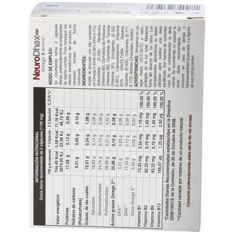 Epadhax neurodhax omega 550mg 80caps | Farmacia Barata