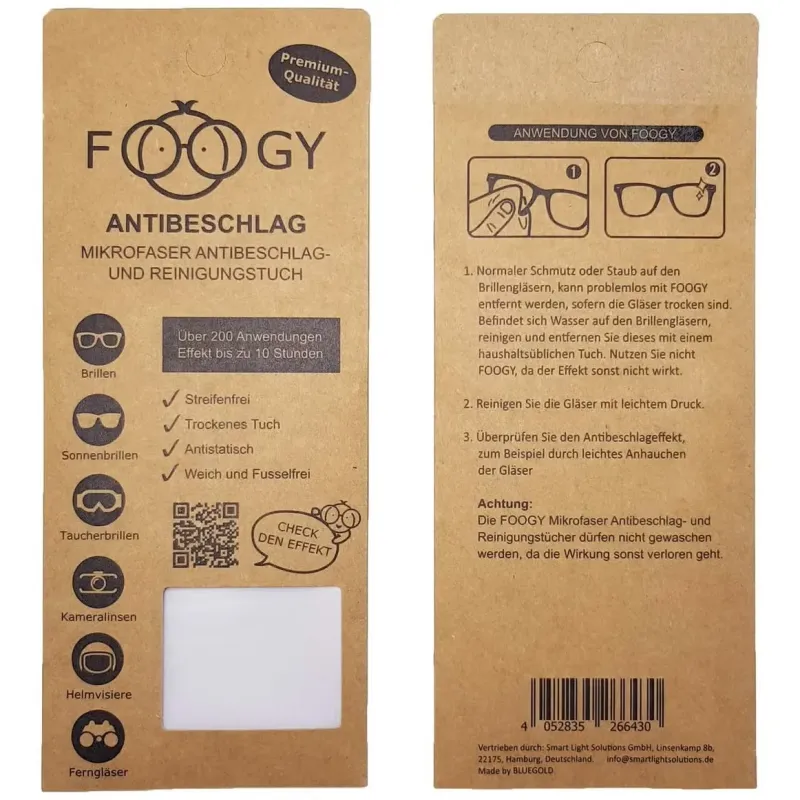 Foogy microfibra antivaho para gafas 1ud | Farmacia Barata