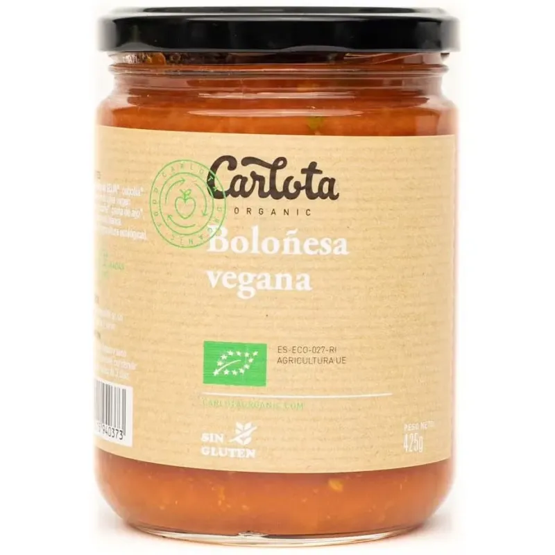 Carlota organic boloñesa vegana 425g | Farmacia Barata