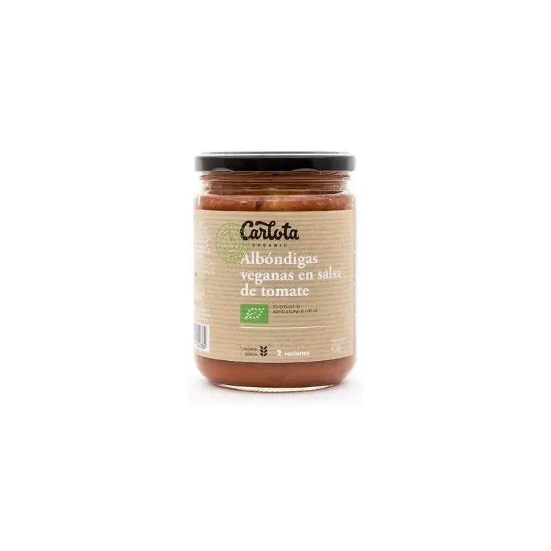 Carlota organic albondigas salsa tomat bio veg 425g | Farmacia Barata
