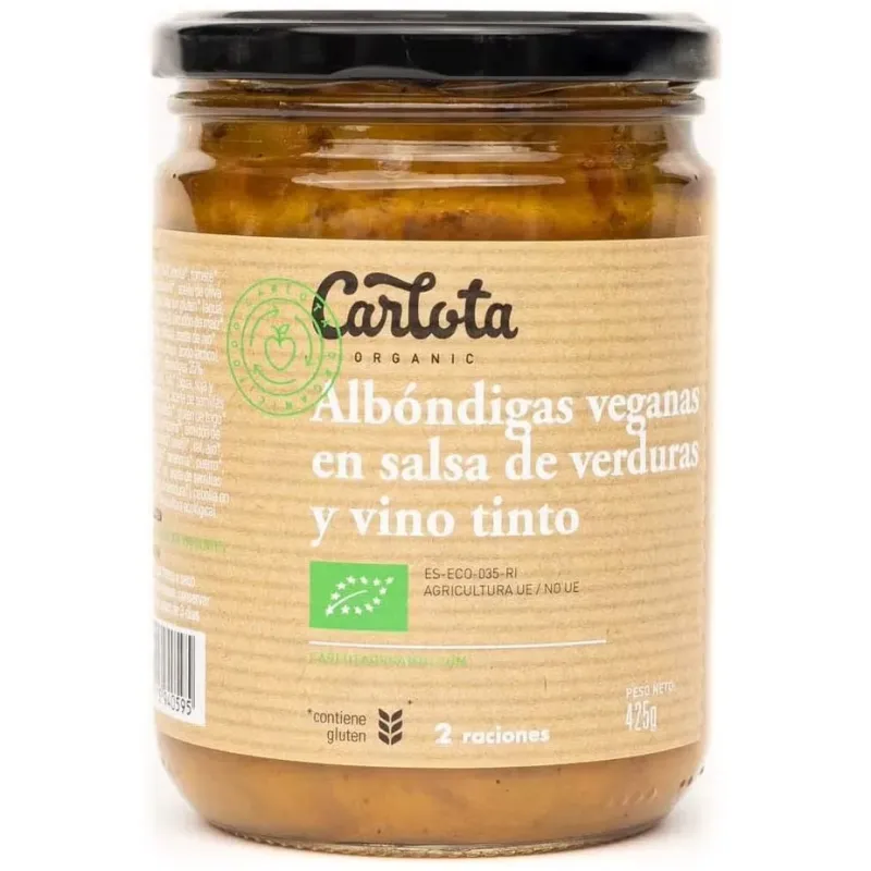 Carlota organic albondigas salsa verdu bio veg 425g | Farmacia Barata