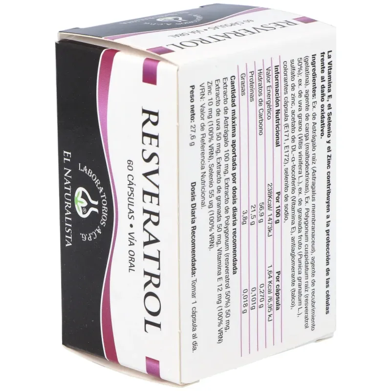 El naturalista resveratrol 60cáps | Farmacia Barata