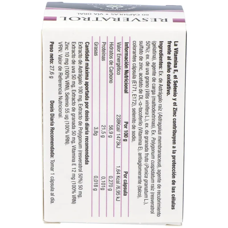 El naturalista resveratrol 60cáps | Farmacia Barata
