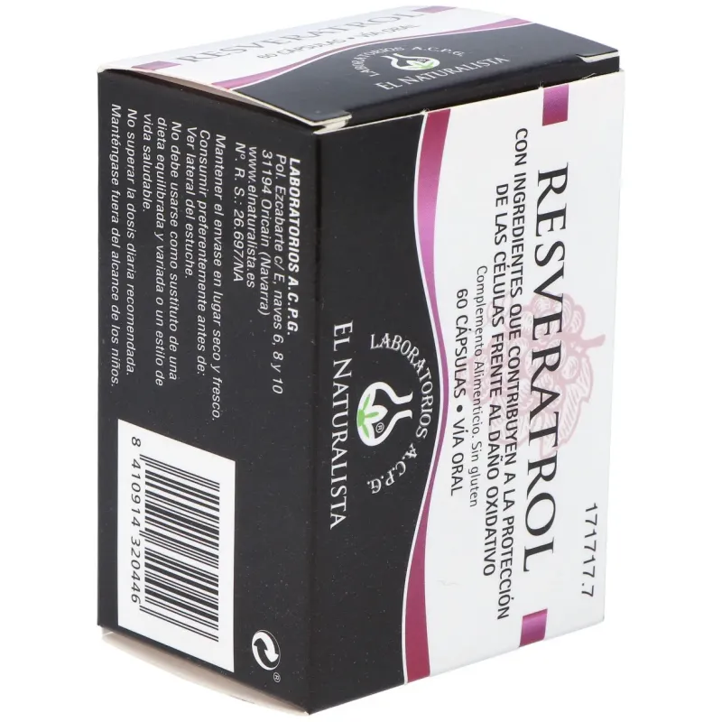 El naturalista resveratrol 60cáps | Farmacia Barata