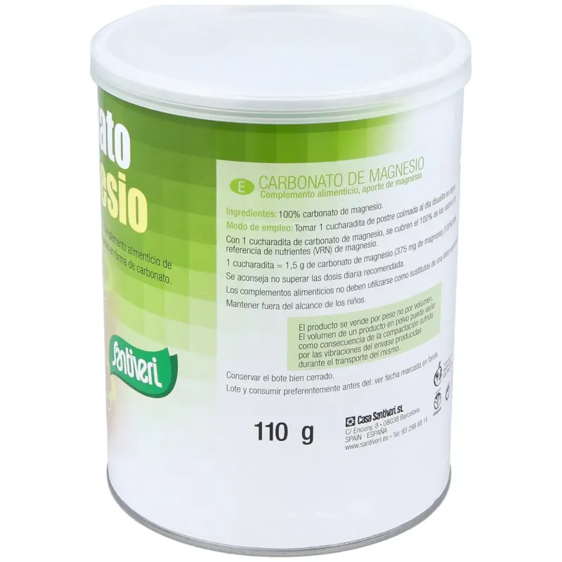 Santiveri carbonato de magnesio polvo 110g | Farmacia Barata