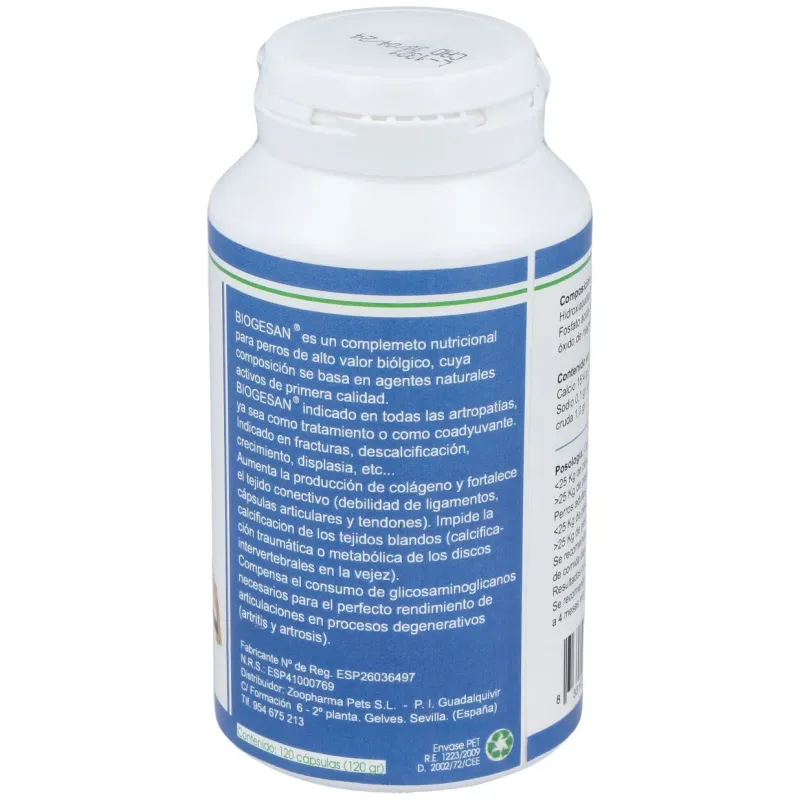 Biogesan mascotas 120cap. | Farmacia Barata