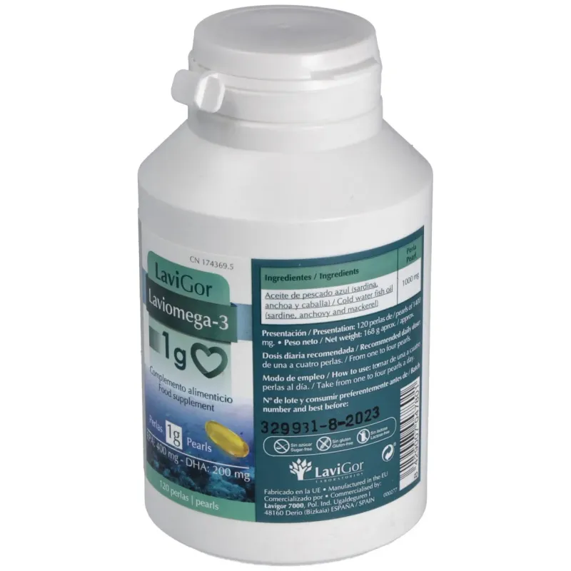 Lavigor laviomega 3 1g 120caps | Farmacia Barata