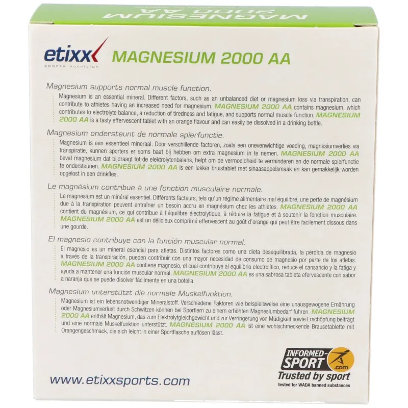 Etixx magnesium 2000 aa 30comp.eferv. | Farmacia Barata