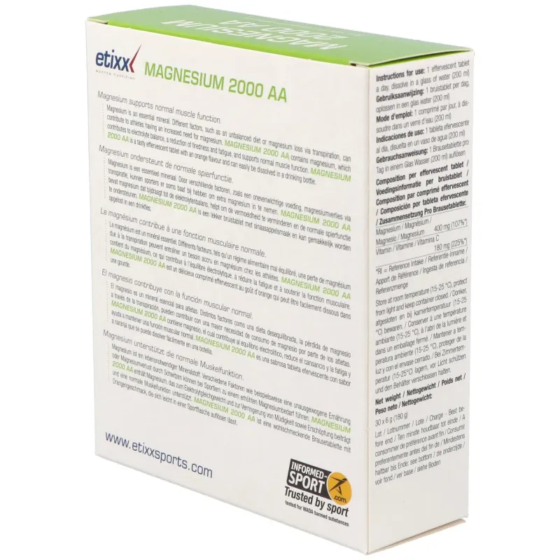 Etixx magnesium 2000 aa 30comp.eferv. | Farmacia Barata