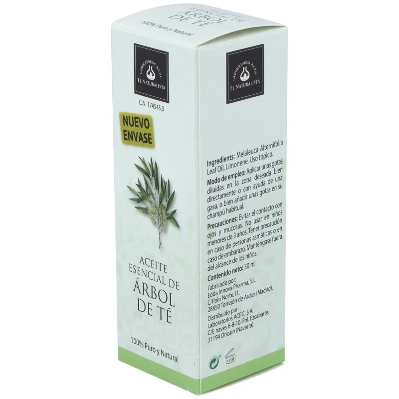 El naturalista aceite esencial de árbol de té 30ml | Farmacia Barata