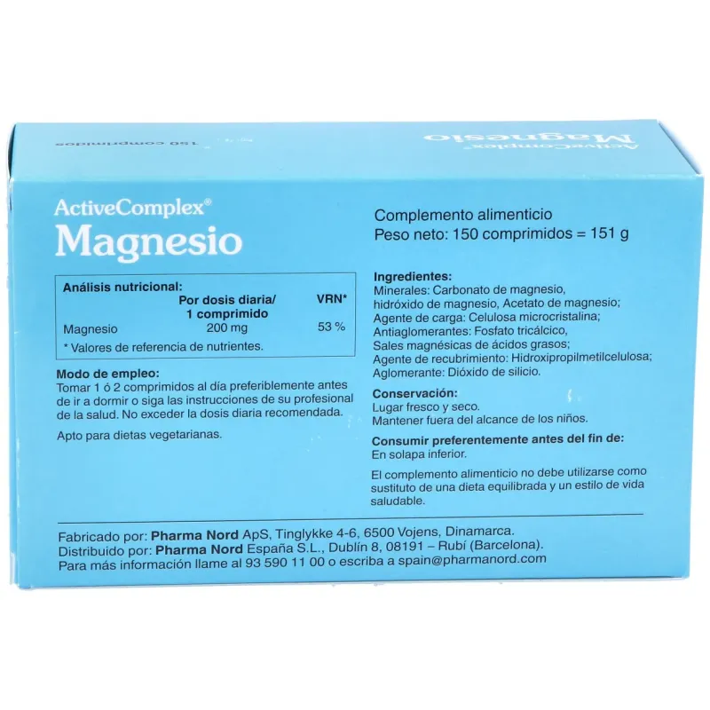Activecomplex magnesio 150comp. | Farmacia Barata