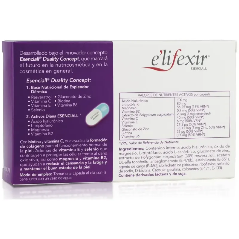 Elifexir esenciall coctel belleza nocturna 30cap. | Farmacia Barata Elifexir esenciall coctel belleza nocturna 30cap. | Farmacia Barata