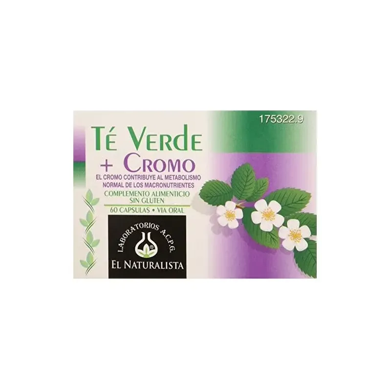 El naturalista té verde + cromo 60caps | Farmacia Barata
