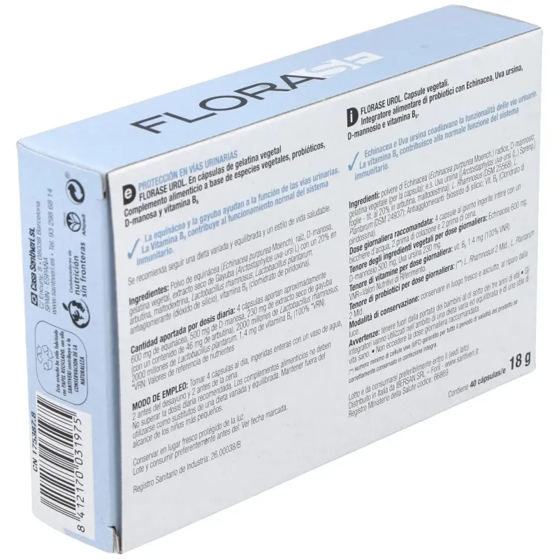 Santiveri florase urol 40 caps | Farmacia Barata