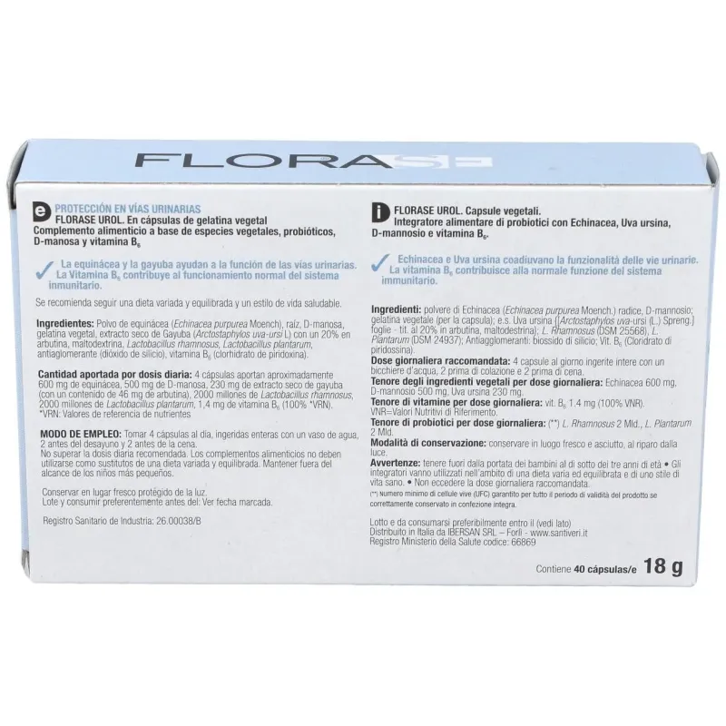 Santiveri florase urol 40 caps | Farmacia Barata
