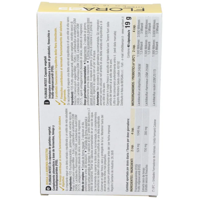 Florase intest santiveri 40 caps | Farmacia Barata