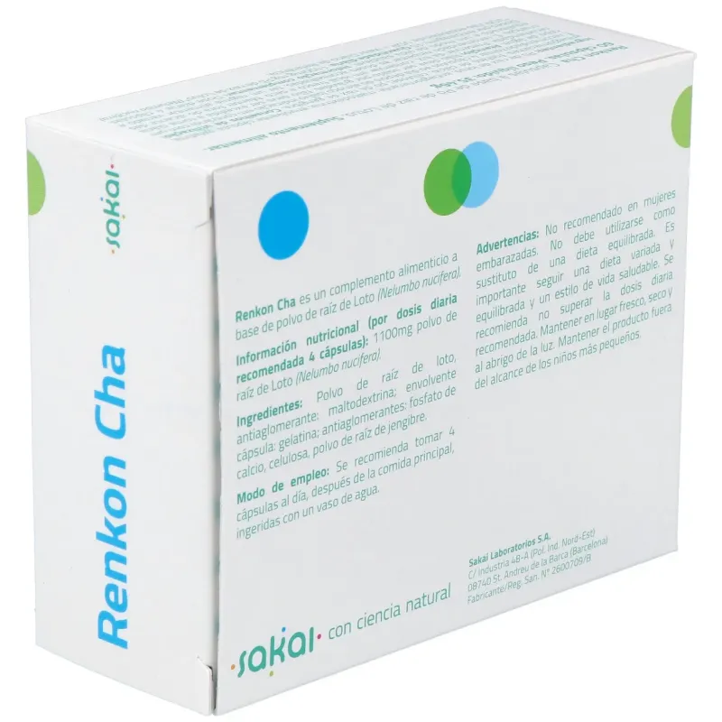 Renkon cha (raiz de loto) 60cap. | Farmacia Barata
