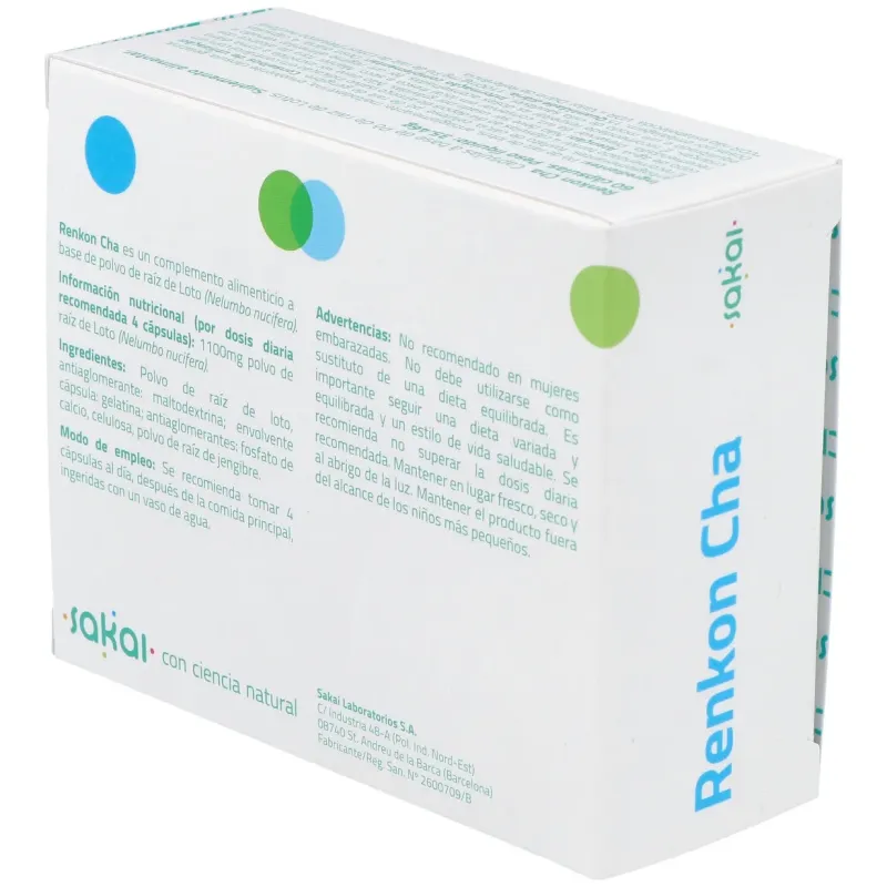 Renkon cha (raiz de loto) 60cap. | Farmacia Barata
