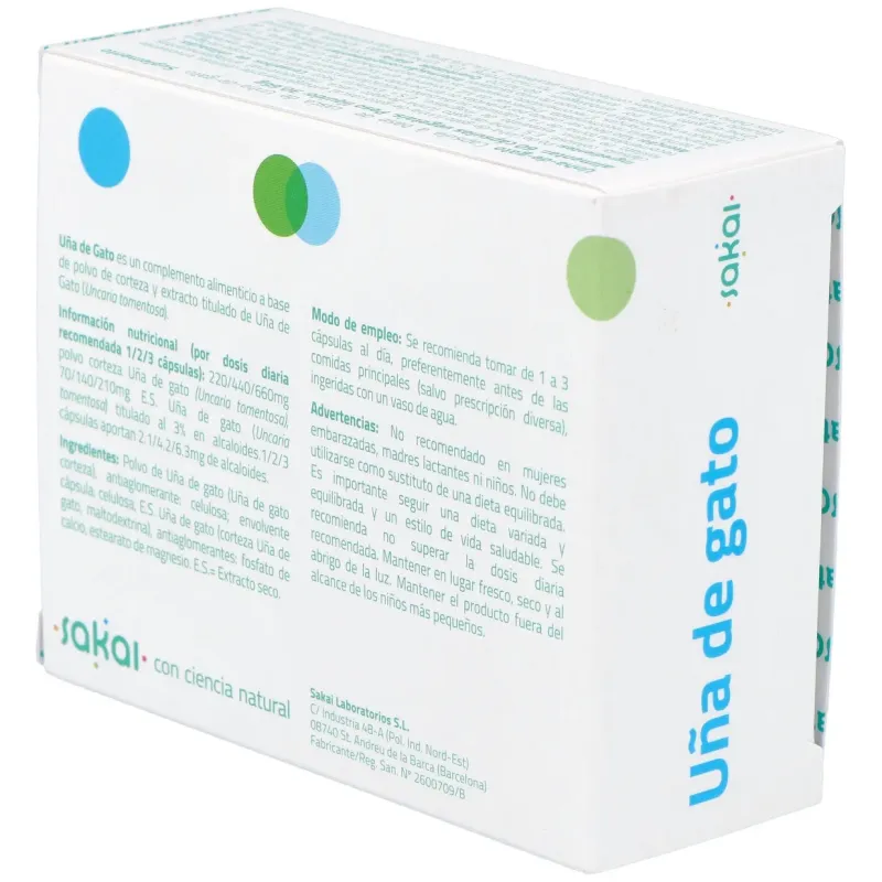 Sakai uña gato 60 cap | Farmacia Barata