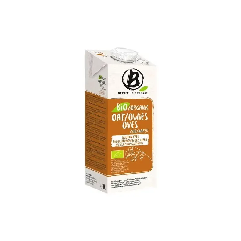 Bebida vegetal de avena berief sin gluten 1lt 8ud | Farmacia Barata