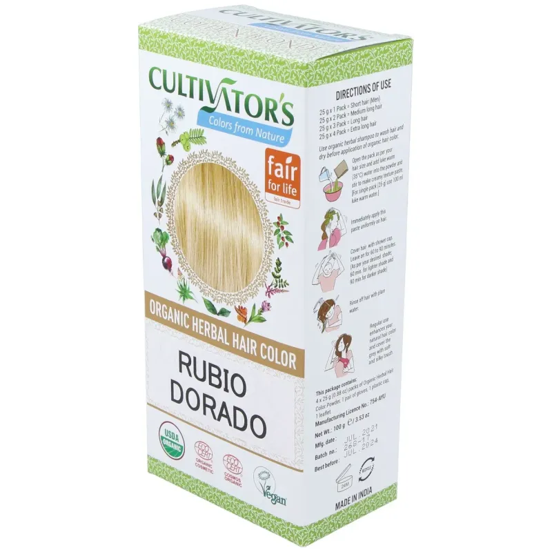 Cultivator's rubio dorado tinte orgánico 100g | Farmacia Barata