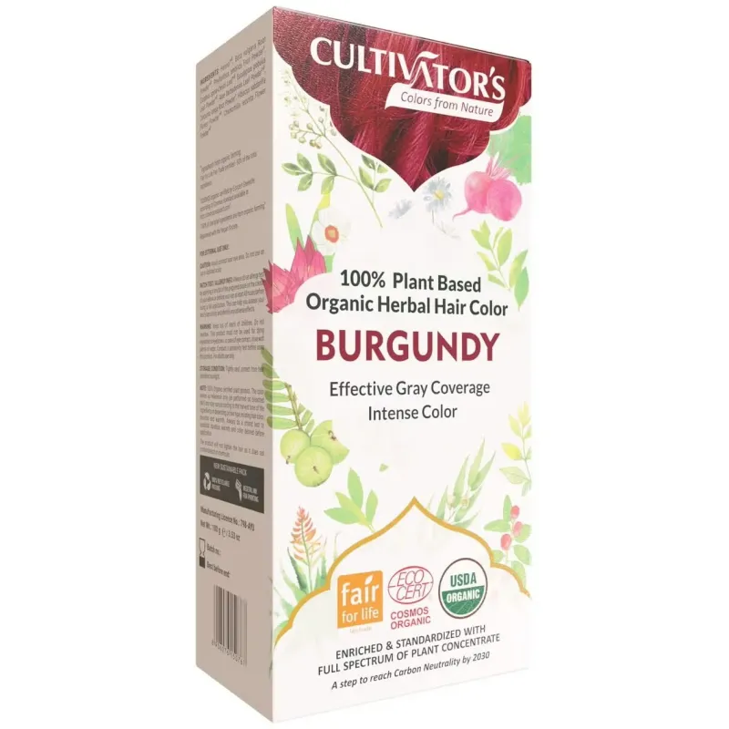 Cultivator's borgoña tinte orgánico 100g | Farmacia Barata