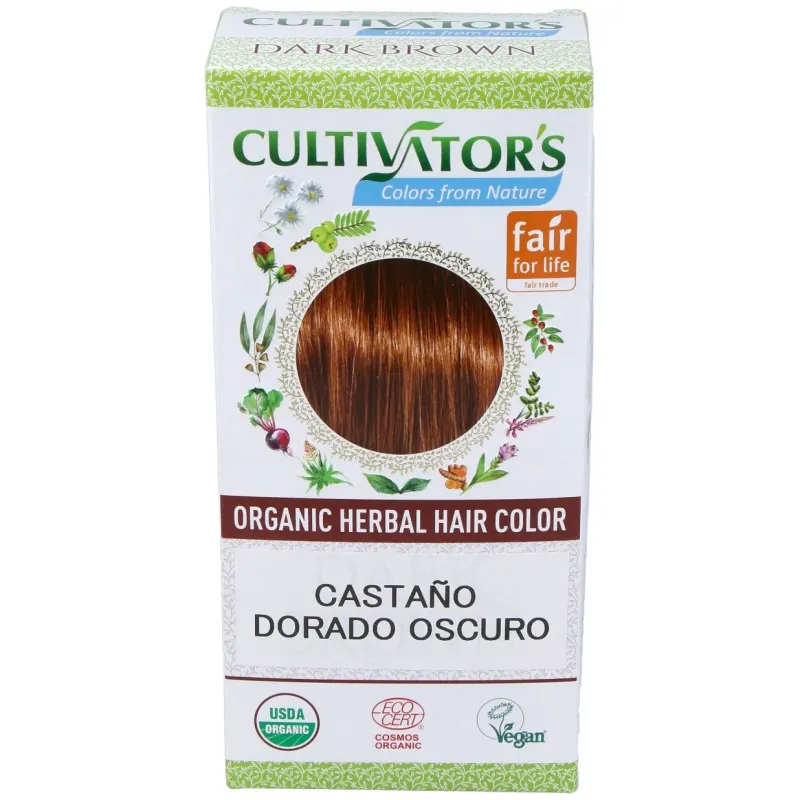 Castaño dorado oscuro tinte organico 100gr ecocert | Farmacia Barata