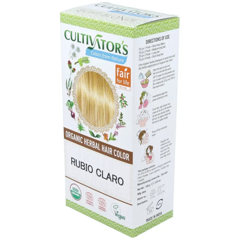Rubio claro tinte organico 100gr. ecocert | Farmacia Barata