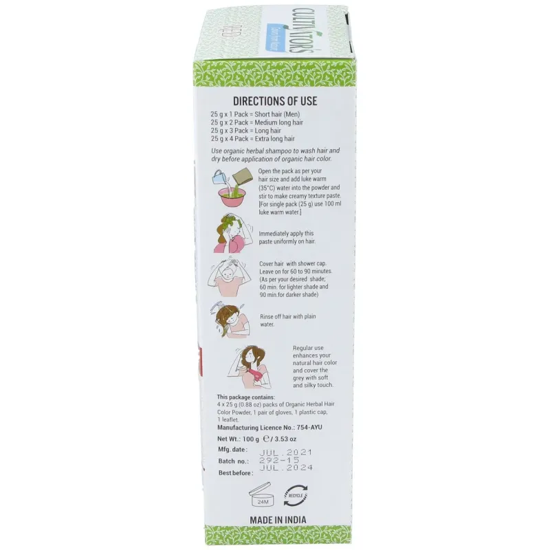 Cultivator's pelirrojo tinte orgánico 100g | Farmacia Barata