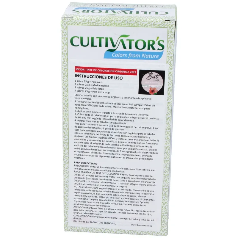 Castaño dorado oscuro tinte organico 100gr ecocert | Farmacia Barata
