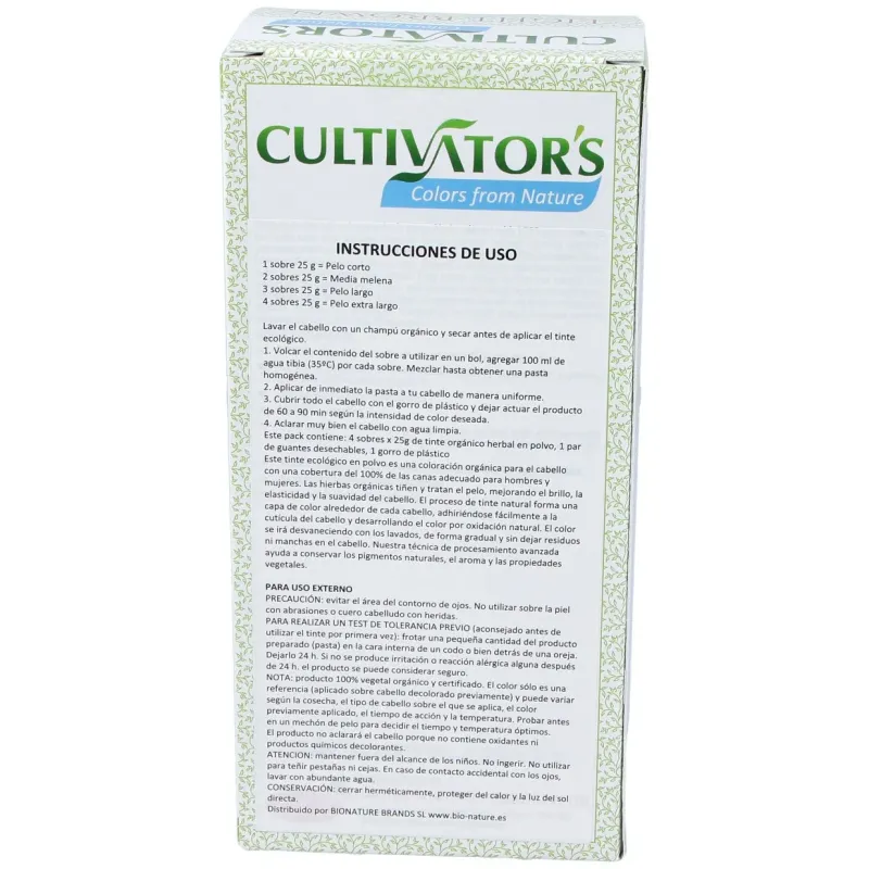 Castaño dorado claro tinte organico 100gr. ecocert | Farmacia Barata