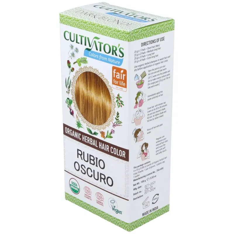Rubio oscuro tinte organico 100gr. ecocert | Farmacia Barata