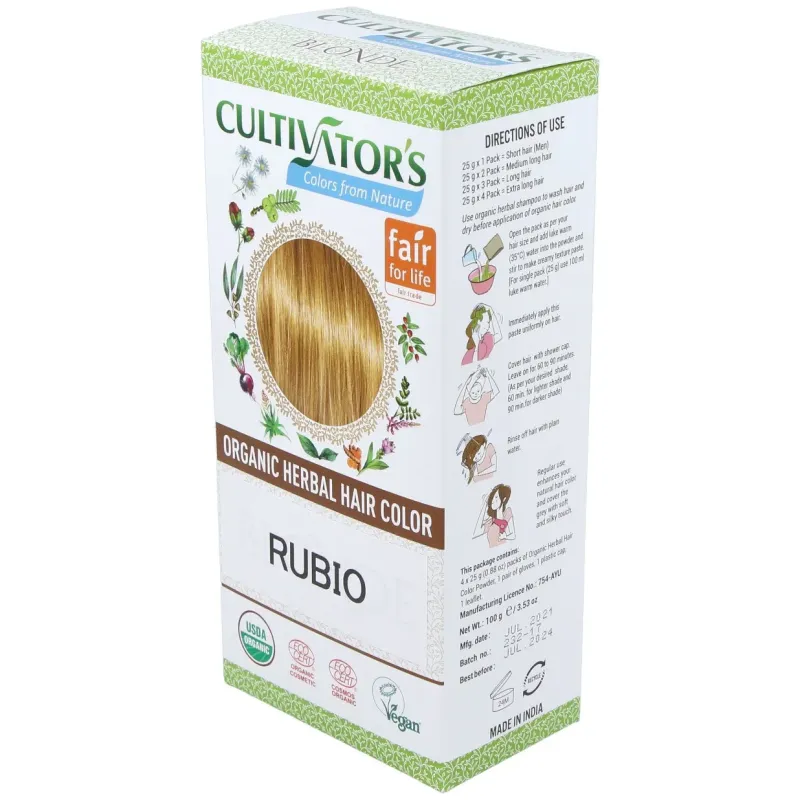 Rubio tinte organico 100gr. ecocert | Farmacia Barata