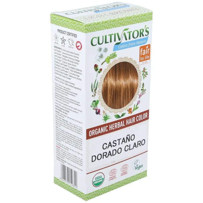 Castaño dorado claro tinte organico 100gr. ecocert | Farmacia Barata
