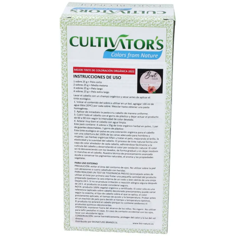 Rubio oscuro tinte organico 100gr. ecocert | Farmacia Barata