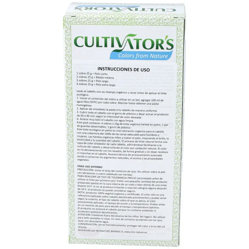 Cultivator's castaño oscuro tinte orgánico 100g | Farmacia Barata