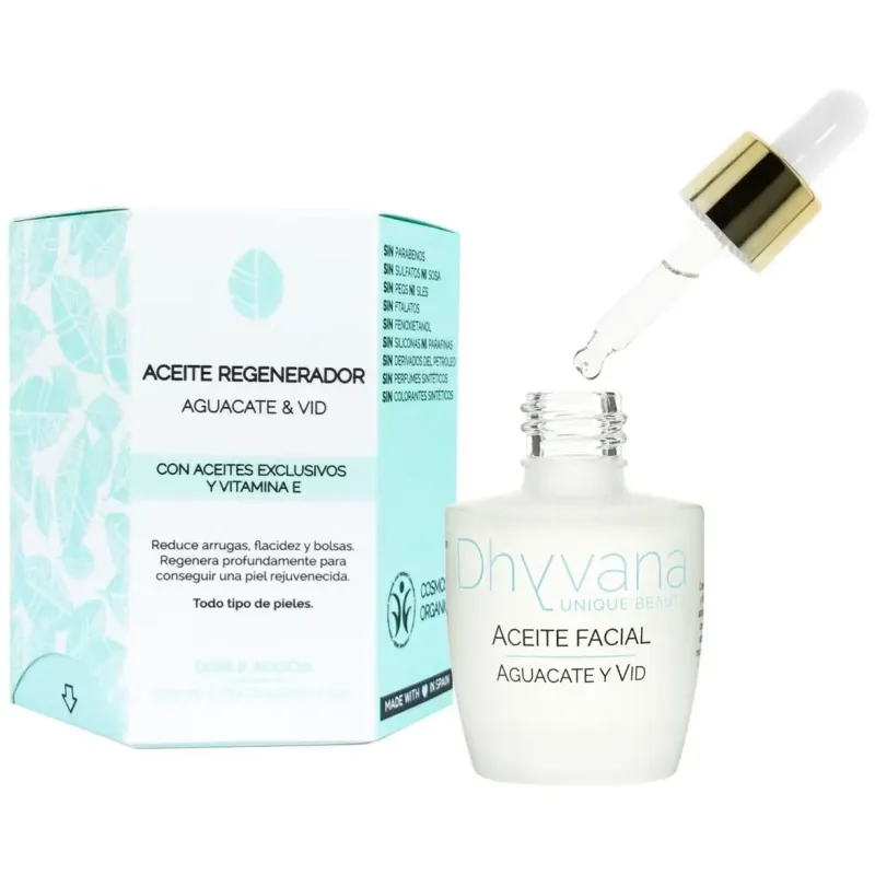 Aceite regenerador dhyvana unique beauty® aguacate y vid 30ml | Farmacia Barata