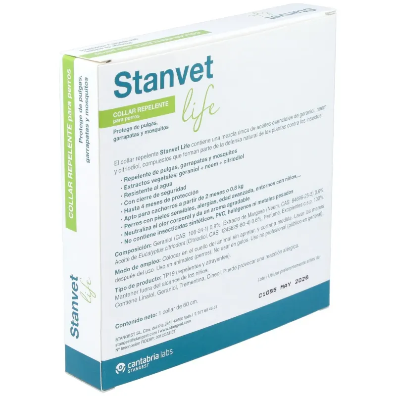 Collar stanvet life perros 60cm. | Farmacia Barata