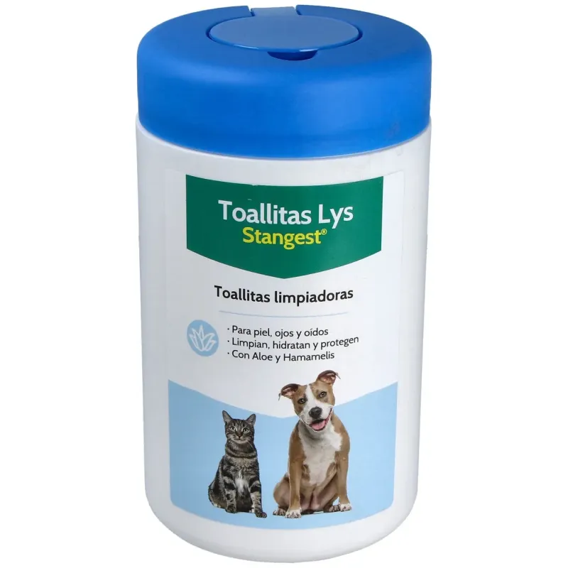 Toallitas lys piel ojos oidos perros y gatos 120ud | Farmacia Barata