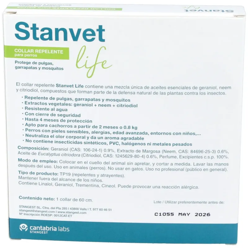Collar stanvet life perros 60cm. | Farmacia Barata