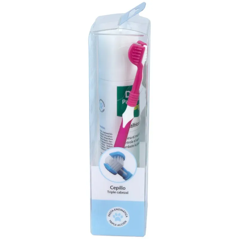 Kit dental cepillo+pasta perros 100gr. | Farmacia Barata