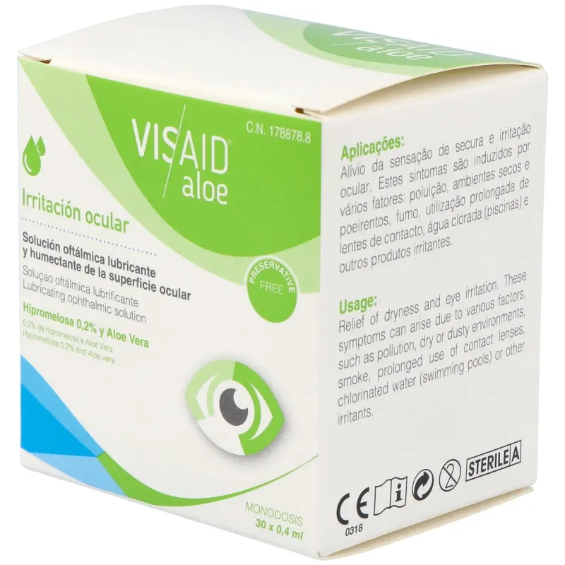 Visaid aloe irritacion ocular 30monodosis | Farmacia Barata